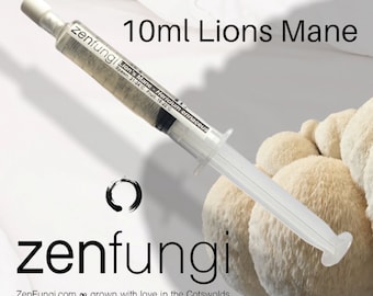 Lions Mane Mushroom Liquid Culture - Hericium Erinaceus - 10ml Syringe