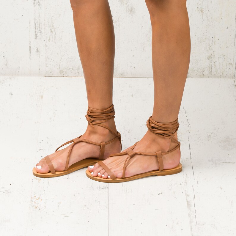 Sandals Greek Leather Roman Sandals Brown Sandals Women Etsy