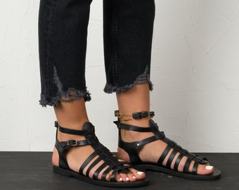 Handmade Leather Gladiator Sandals, Women's Greek Sandals