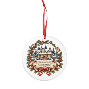 German Christmas Ornament 2026 Unser neues Zuhause, Personalized Family Name, New Home Housewarming Gift, First Christmas in New House image 3