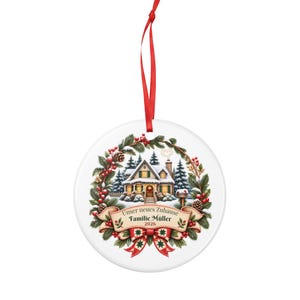 German Christmas Ornament 2026 Unser neues Zuhause, Personalized Family Name, New Home Housewarming Gift, First Christmas in New House image 4
