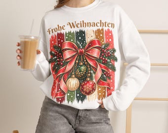 Damski sweter świąteczny, wesołych świąt, bluza z kokardą i paskami, świąteczny sweter na prezent dla kobiety, dziewczyny i mamy