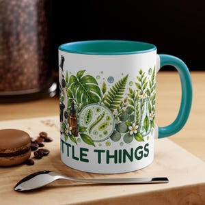 Biology Mug, Enjoy the Little Things Microscope Coffee Mug, Accent Mug, Gift for Biologist, Lab Tech, Biology Teacher, Coworker