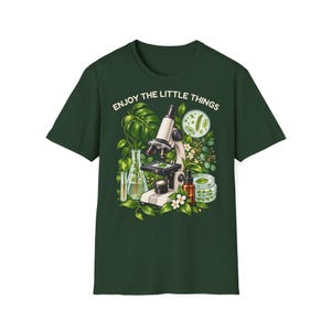 Biology T-Shirt, Enjoy the Little Things Microscope Shirt, Unisex Science Tee, Gift for Biologist, Lab Tech, Biology Teacher image 5
