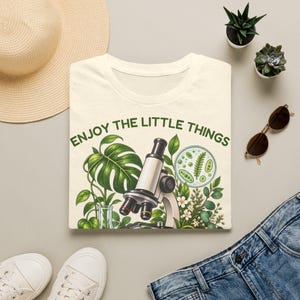 Biology T-Shirt, Enjoy the Little Things Microscope Shirt, Unisex Science Tee, Gift for Biologist, Lab Tech, Biology Teacher image 8