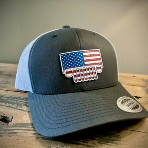 4x4 Offroad Grill USA Flag Patch Hat | Jeep Fans