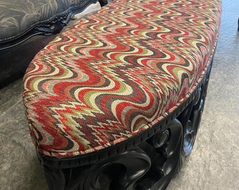 Heavy Duty Jacquard Upholstery Fabric: Linen Blend, 7 Colors, 55" Wide