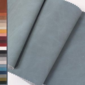Luxury Vegan Suede Faux Leather Fabric by the Yard – Soft Upholstery Material for Chairs, Sofas, and DIY Projects, Artificial Leather