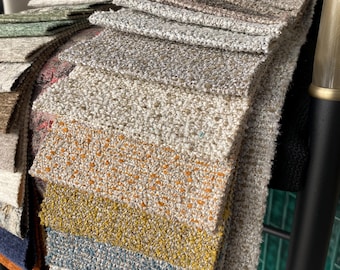 Luxury Boucle Upholstery Fabric by the yard/meter - Heavyweight Textured Weave, 55" Wide, home decor