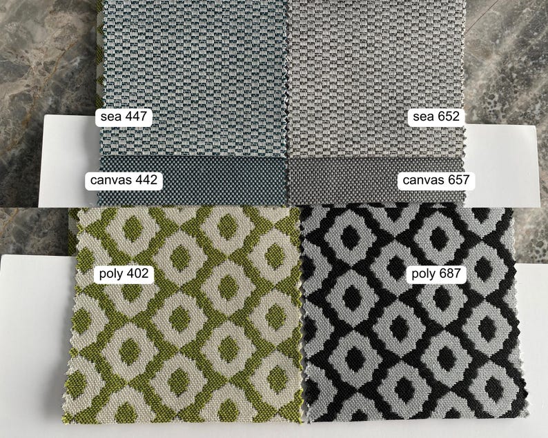 Geometric Ikat Olefin Fabric: Weatherproof Outdoor Upholstery image 6