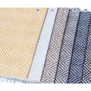 Chenille Houndstooth Upholstery Fabric by the Yard, Heavy Duty Sofa Material, Soft Textured Woven Fabric for Chairs, Pillows, Curtains