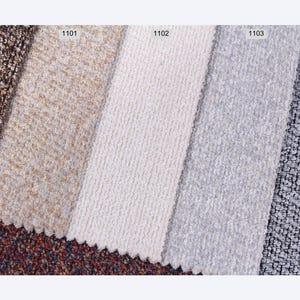 Textured Bouclé Upholstery Fabric by the yard/meter: Durable Multicolor Sofa, Chair, home decor Material image 5