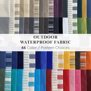Outdoor Olefin Upholstery Fabric – Weatherproof, UV & Fade Resistant – Striped, Ikat Pattern Textile Perfect for Patio Furniture, Cushions