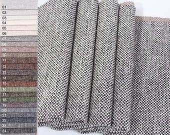 Durable Woven Upholstery Fabric: Cotton Linen Blend, Home Decor - Sold by the Yard