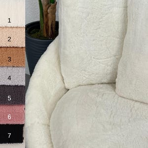 Tela de peluche Sherpa Teddy, Tela de terciopelo de cordero, 8 colores, Tela de felpa de algodón, Tela para juguetes de peluche y sofá, Tela de felpa suave, Tela gruesa
