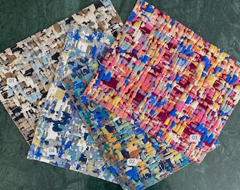 Abstract Upholstery Fabric: Colorful Modern Home Decor Textile
