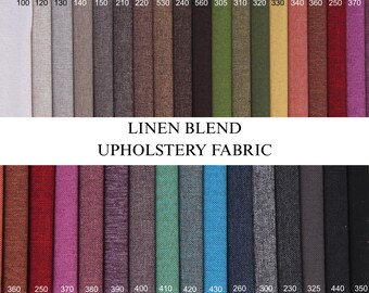 Woven Linen Blend Upholstery Fabric by the yard/meter: Durable home decor Material