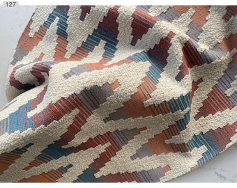 Geometric Jacquard Boucle Upholstery Fabric Fabric by the Yard – Textured Woven Design