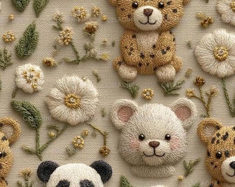 Tecido para estofamento com estampa de ursinho de pelúcia, decoração para quarto infantil, 140 cm de largura