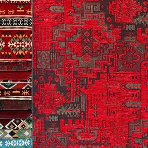 Kilim Upholstery fabric bohemian boho tapestry tribal southwestern turkish navajo moroccan mexican ethnic fabric by the yard meter kelim Rug