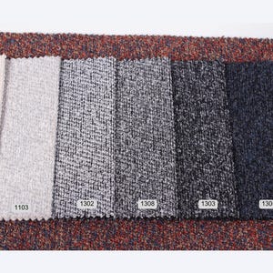 Textured Bouclé Upholstery Fabric by the yard/meter: Durable Multicolor Sofa, Chair, home decor Material image 4