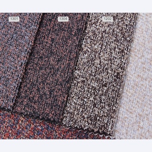Textured Bouclé Upholstery Fabric by the yard/meter: Durable Multicolor Sofa, Chair, home decor Material image 8