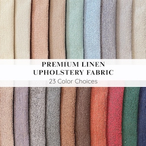 Linen Upholstery Fabric by the Yard - Durable Fabric for Furniture, Chair Covers, Pillows, Curtains, and Home Décor, Water Repellent