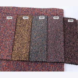 Textured Bouclé Upholstery Fabric by the yard/meter: Durable Multicolor Sofa, Chair, home decor Material image 2