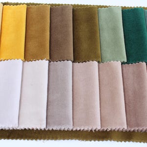Luxury soft Velvet Upholstery Fabric by the Yard - 47 Color Options, Soft Durable Material for Furniture, Curtains, and Home Décor Projects