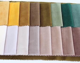 Velvet Upholstery Fabric by the yard/meter: Durable 47-Color Options, Furniture & home Décor material
