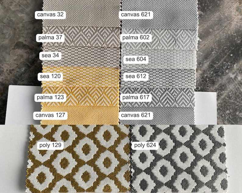 Geometric Ikat Olefin Fabric: Weatherproof Outdoor Upholstery image 4