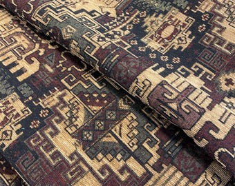 Tela de tapicería Kilim retro cortada a medida, alfombra de chenilla vintage tribal bohemia, tela para decoración del hogar