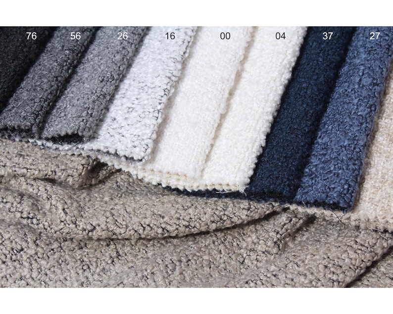 Teddy Boucle Upholstery Fabric: Durable Soft Texture, 55