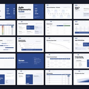 Agile Project Management Toolkit, Scrum Kanban XP Templates, Sprint Planning Roadmap Backlog, Editable PowerPoint & Excel, Digital Download