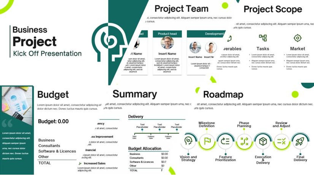 Project Managemnt - Business Project Kick-off - 100% Editable ...