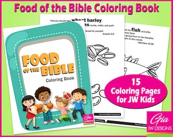 Food of the Bible Coloring Book | JW Kids, Scripture (Digital Download)