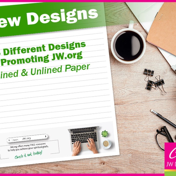 Promotion du site JW.org | Papeterie d'écriture de lettre JW | 6 modèles | Téléchargement numérique