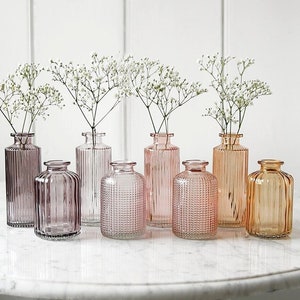 Sunset Shades Glass Bottle Vase Assortment