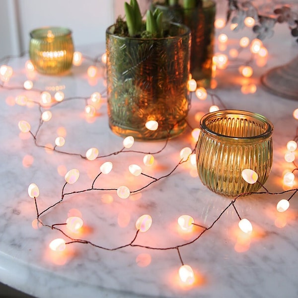 Peach Drops Light Garland