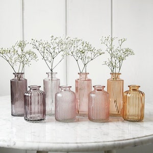 Sunset Shades Glass Bottle Vase Assortment