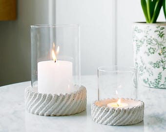 Stone Hurricane Candle Holder