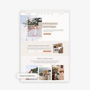 Modernes feminines Wordpress Theme für Reiseblogger & Reiseagenten | Kostenlose Installation | Kadence Kind Theme