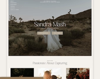 Tema femenino moderno de Wordpress para fotógrafos de bodas y familias / Instalación gratuita / Tema secundario Kadence