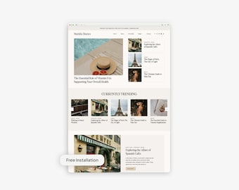 Tema de WordPress estilo revista para blogueros de estilo de vida e influencers / Instalación gratuita
