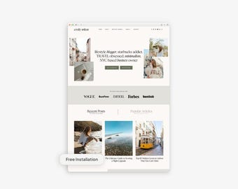 Tema minimalista femenino de WordPress para blogueros de estilo de vida / Instalación gratuita / Tema secundario Kadence