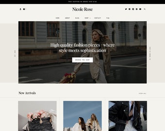 Nicole - Tema Shopify - Modello di sito web estetico, minimalista, di lusso, moda, boutique di bellezza
