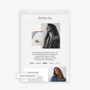 Editorial Wordpress Theme for Coaches, Photographers, Agency | Free Installation | Kadence Child Theme