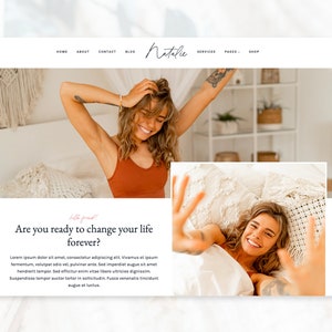 Natalie Modern & Feminine WordPress Theme for Coaches, Therapists, Service-Based Businesses, Fully Customizable image 3