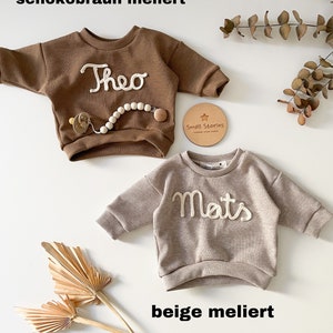 Oversized sweater Statement Sweater Birthday Sweater Cord lettering Name Number Personalized Gift Baby toddler image 3