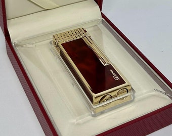 Amazing Gold plated Collectable Vintage gas lighter old school in a box